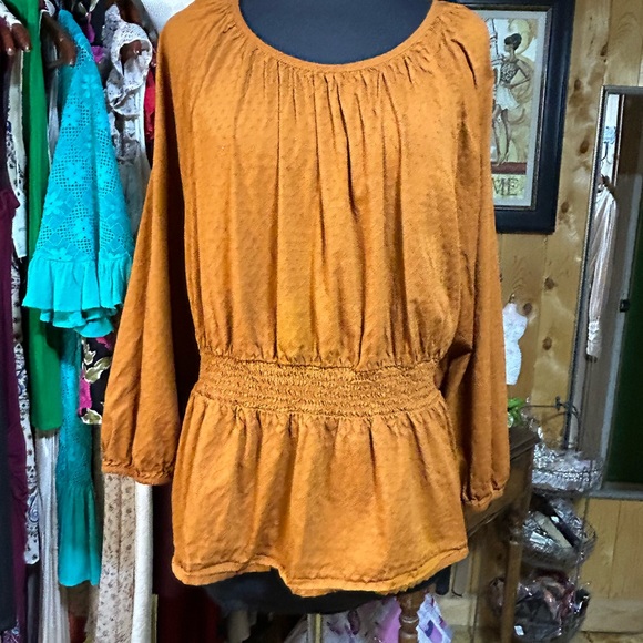 Cognac Long Sleeve Top EUC Size XXL - Picture 5 of 8